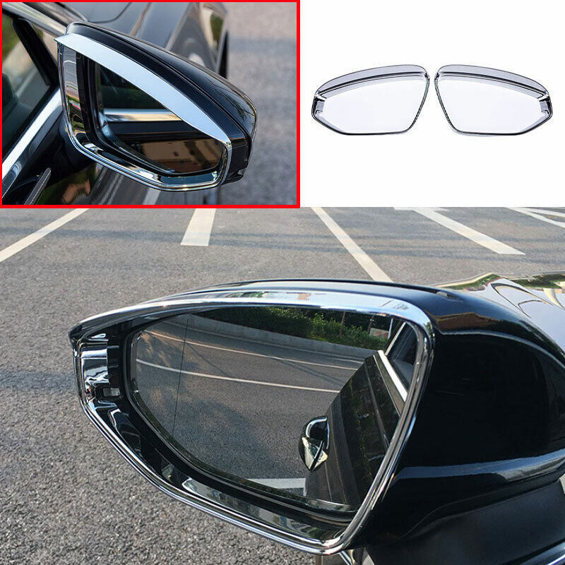 for Audi A6 2019-2024 ABS Chrome Rear Side View Mirror Sun Rain Guard Frame Trim