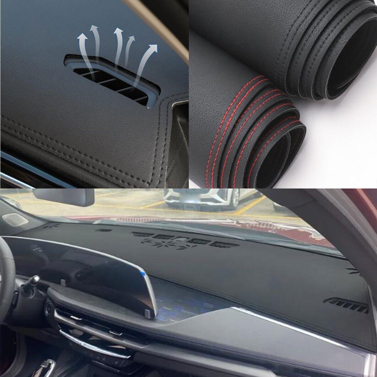 1X PU leather Dashboard Dash Mat Non-slip DashMat Shade for Cadillac XT4 2024-25