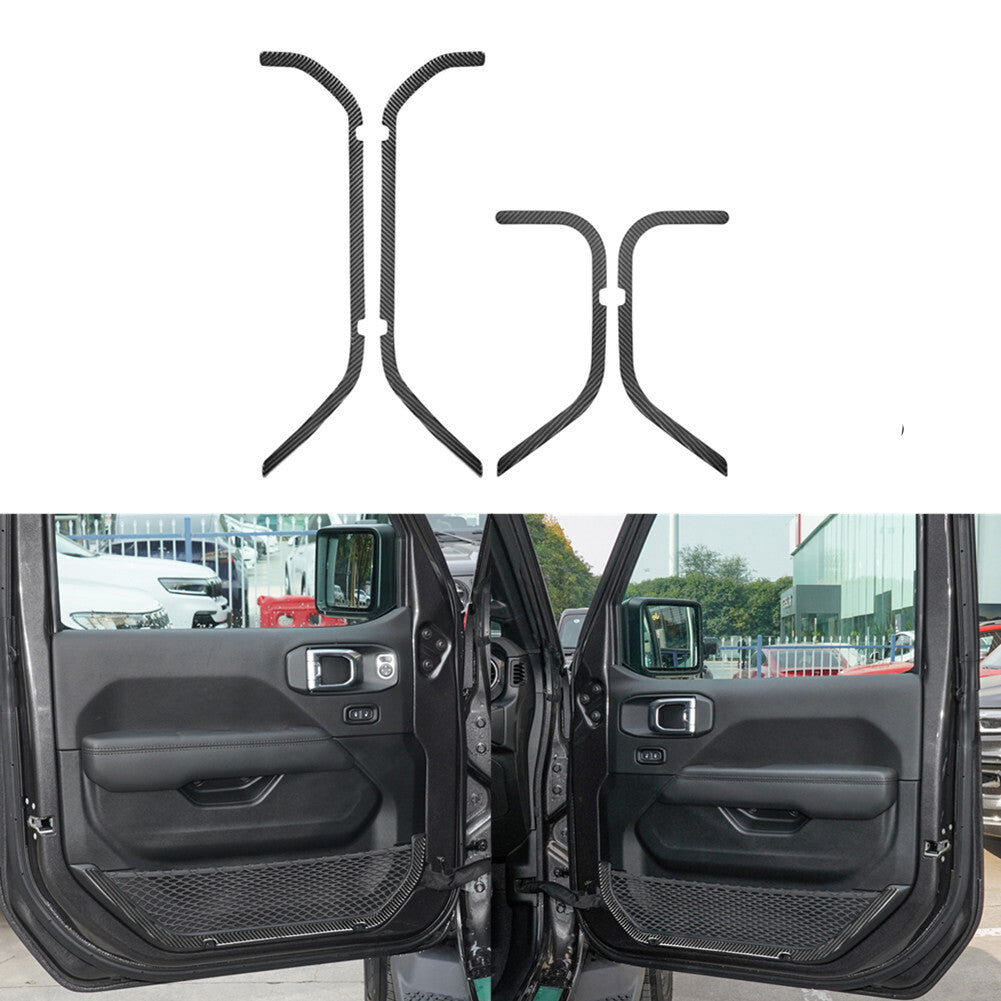 Carbon Fiber Door Storage Frame Cover for Jeep for Wrangler JL 2018+ Gladiator 2020+