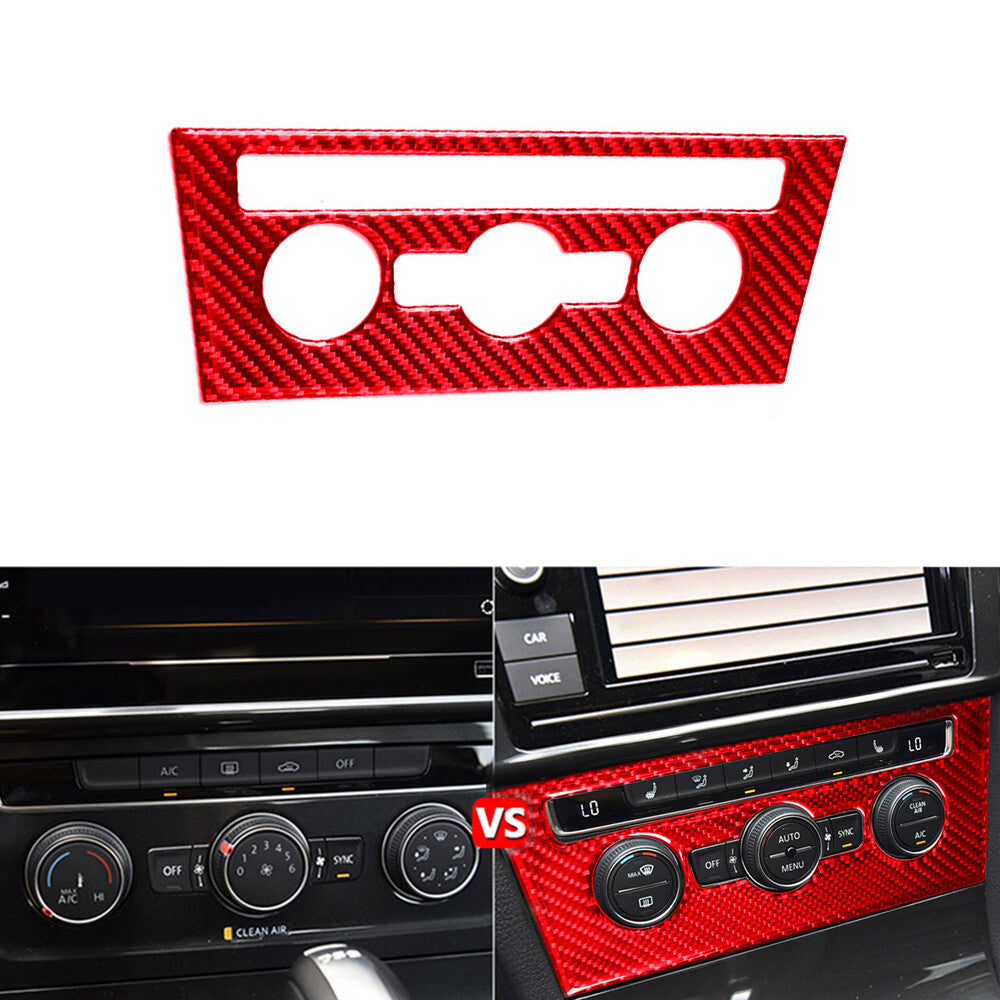 Carbon Fiber Conditioner Switch Button Trim Cover Type B for VW for Golf MK7 2014-19