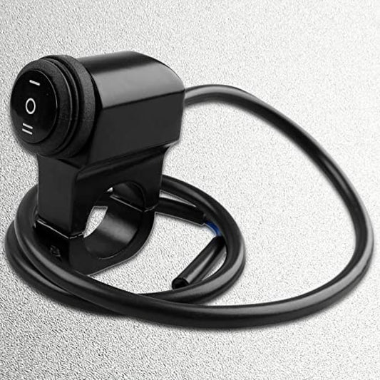12V Handlebar Headlight Switch 7/8 22-23mm Control CNC Craft Mounting Bracket