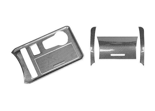 for Ford Edge 2019-2021 Steel Carbon Fiber Central Console Gear Shift Cover Trim