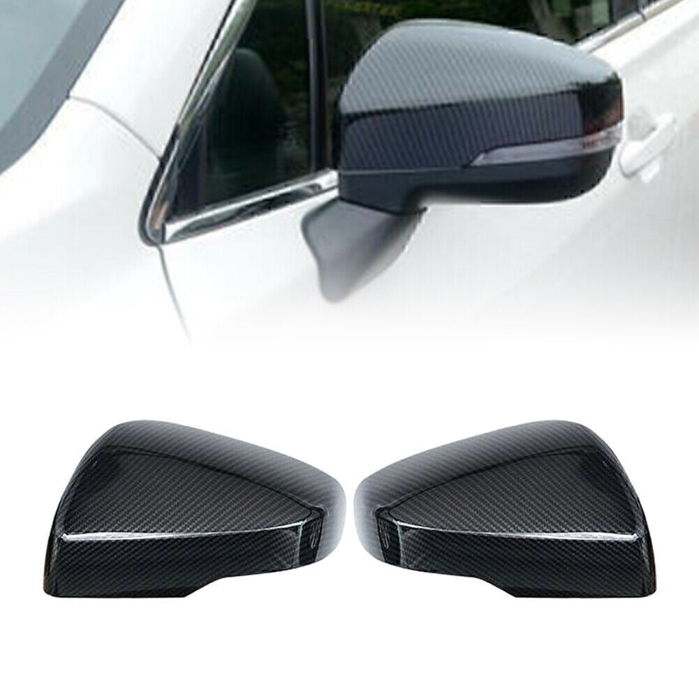 Carbon Fiber Look Side Rear View Mirror Cover Trim for Subaru Forester 2019-20