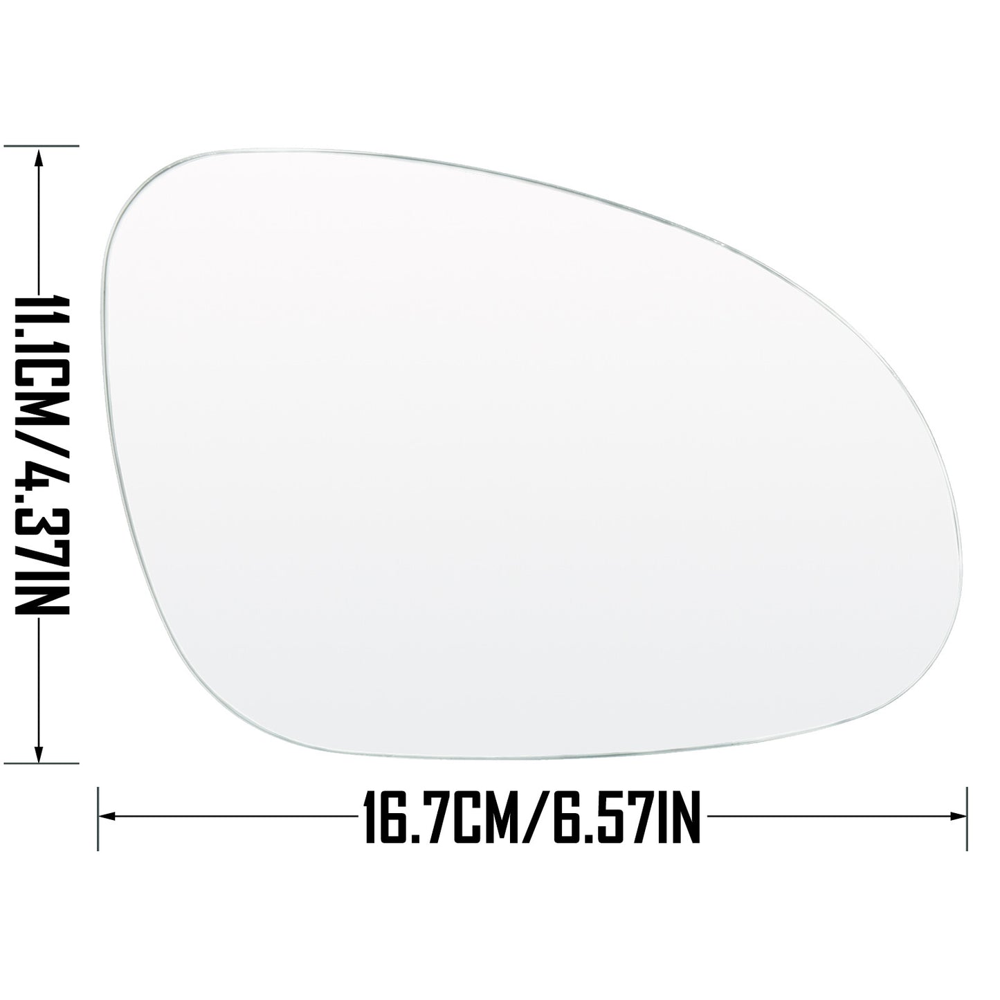 The passenger-side mirror glass is suitable for Volkswagen for Passat , for Golf , for Jetta MK5, and EOS R32 models from 2005 to 2009.