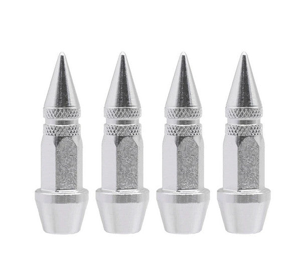 4-Piece Car Tire Valve Cover Rod Air Dust Cover Silver Punisher Skull for Jeep for Mini