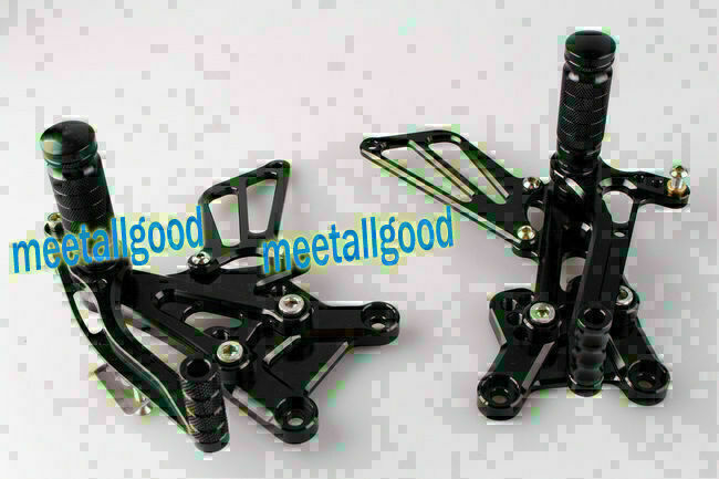 CNC Rearset Footpegs Footrest Rear Set for Honda CBR600F4i 2001-2004 Black 2PCS