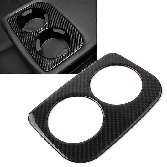 for Subaru Forester 2013-2018 2014 Carbon Fiber Rear Water Cup Panel Cover Trim