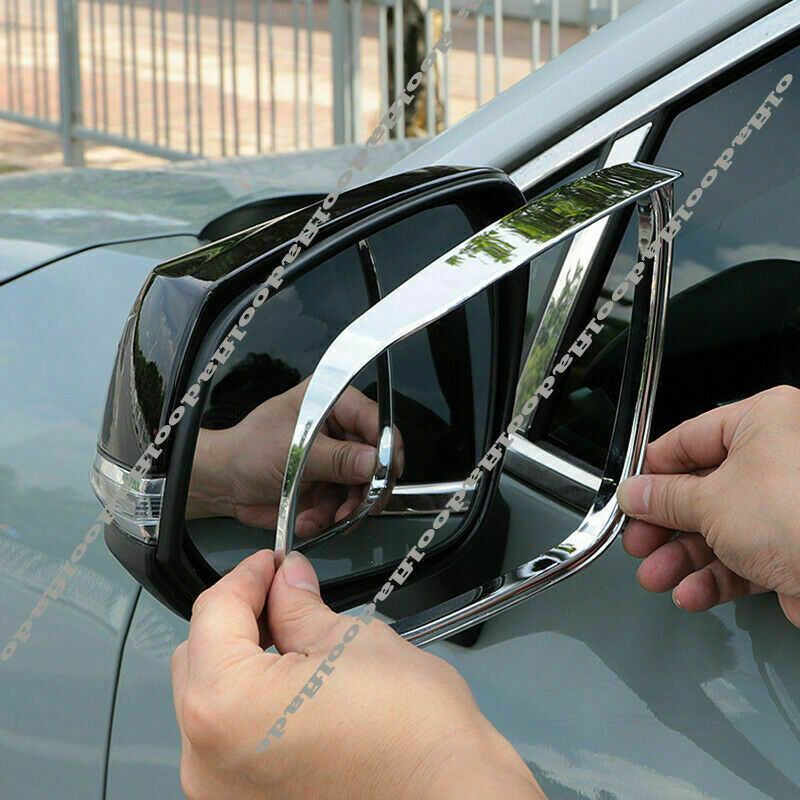 Chrome Rearview Mirror Rain Eyebrow Cover Trim for Toyota Highlander 2020-2023