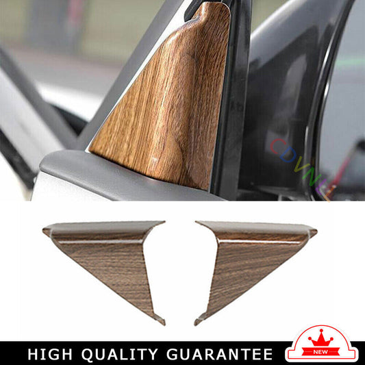 Inner A Post Front Triangle Cover Trim for Nissan Armada Y62 2017-20 Wood Grain