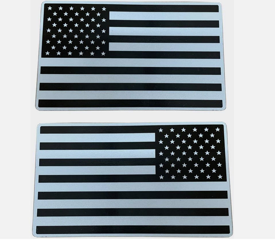 Car side fender rear badge sticker black and white magnetic American flag for Jimsy