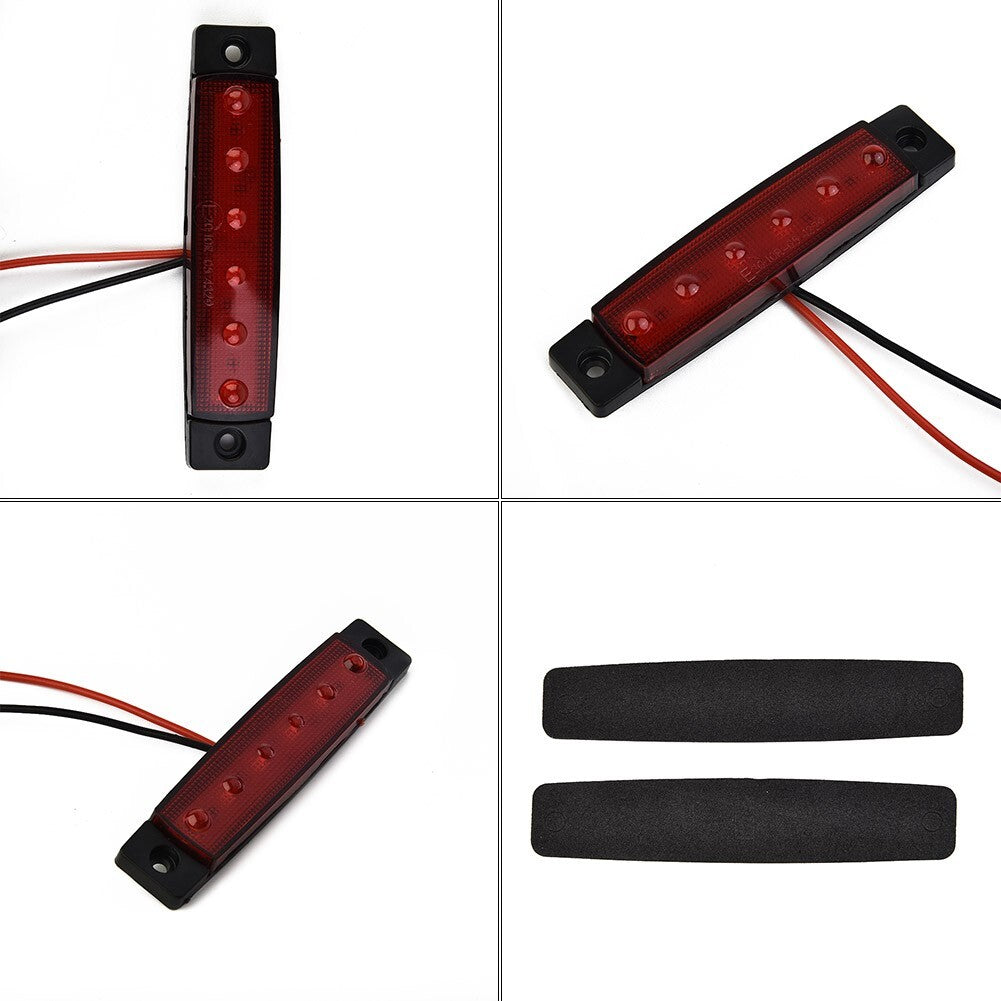 Stop 2x Mount Safe~ Trailer 6led Light Tail Brake Kits Dc Sealed Rv Fit Turn