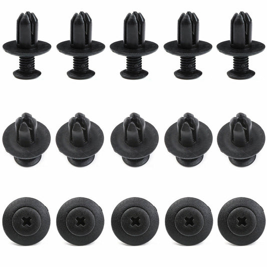 120x 8mm Car Plastic Rivets Hole Dia Fastener Fender Bumper Push Clip fit for VW for BMW