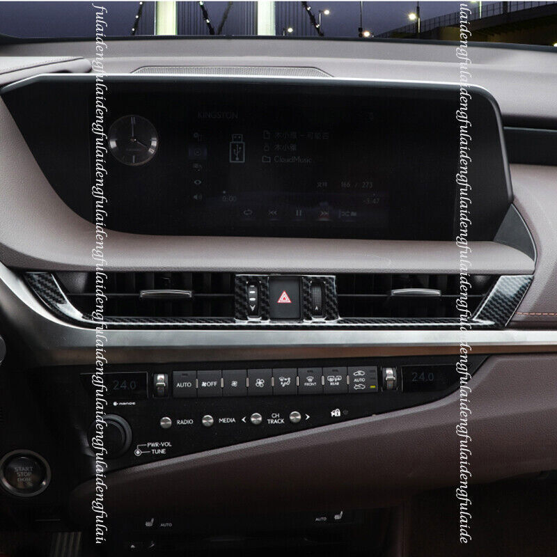 for Lexus ES350 300h 250 2019-2022 Carbon Look Center Air Vent Outlet Cover Trim