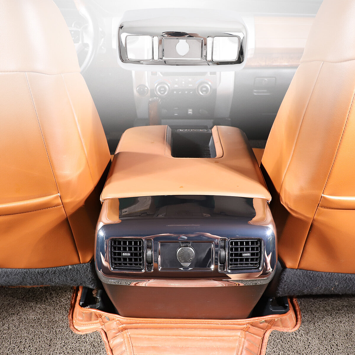 Orange alloy center console driving mode trim ring for Corvette C7 2014-19