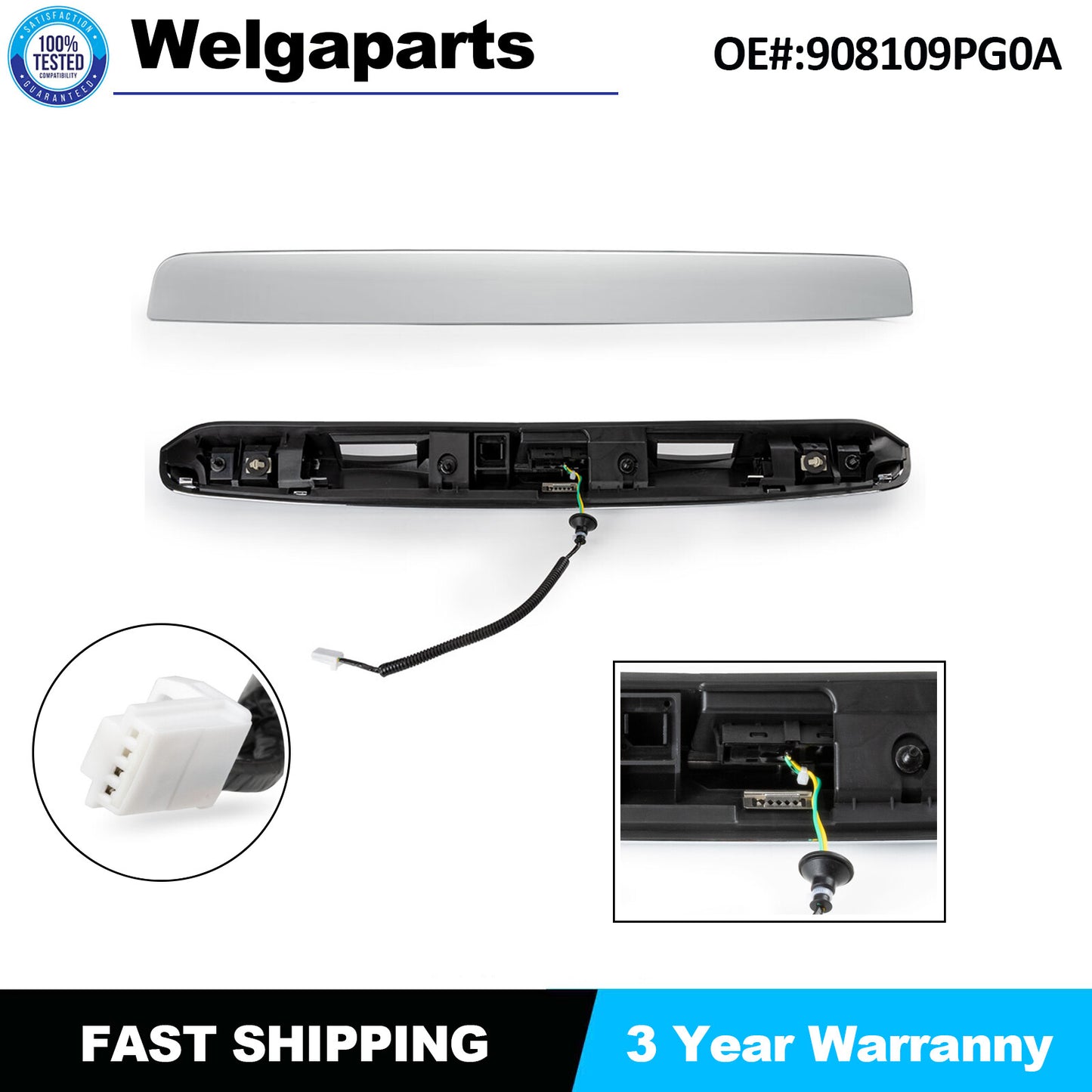 for Nissan 2013-2016 Pathfinder SL 3.5L Rear Liftgate Chrome Handle 90810-9PG0A
