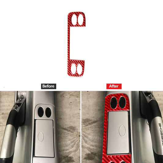 Red Carbon Fiber Electric Window Trim for Porsche /996