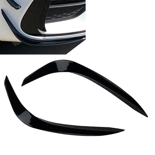 Black Front Bumper Fog light Spoiler Splitter Lip Fins for Mercedes-Benz W206