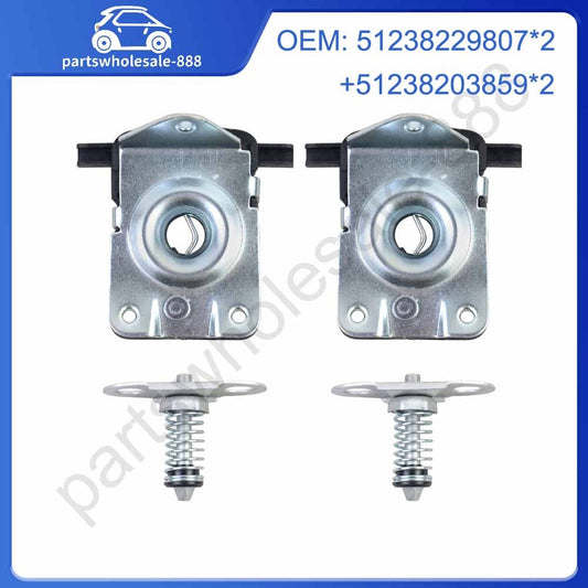 4 Pcs Lower  Upper Left  Right Catch Latch Hood Lock for BMW E46 E39 E52 E53
