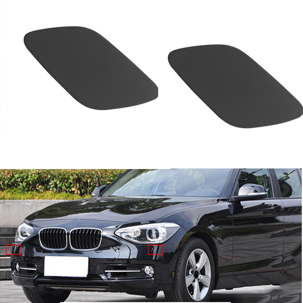 2 Front Headlight Washer Covers for BMW 61677171659 61677171660 LH RH Primed