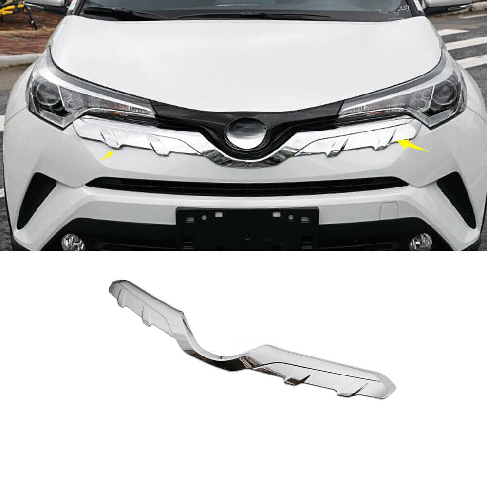 1PCS ABS Chrome Front Centre Grille Mesh Grill Strip for Toyota CHR C-HR 2018-22
