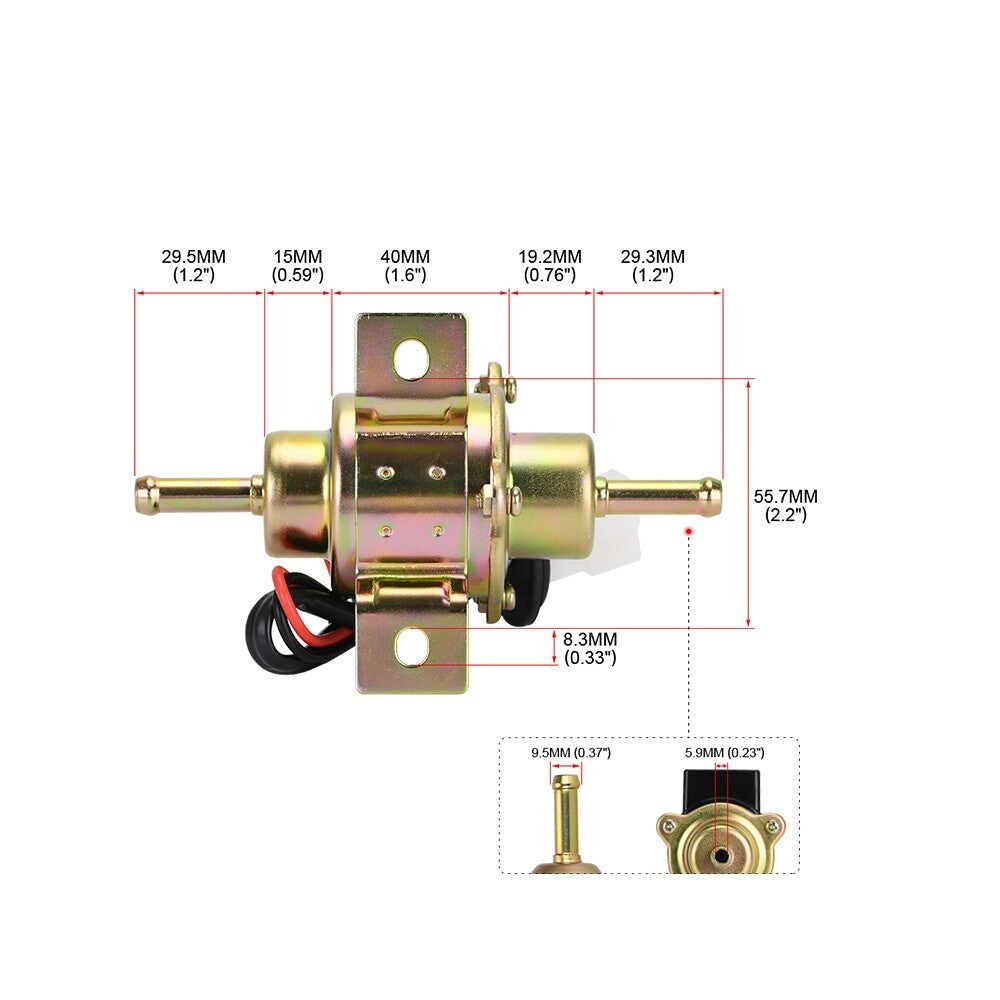 Gold 12V Low Pressure Gas Diesel Electric Fuel Pump EP-500-0 For Kubota Yanmar