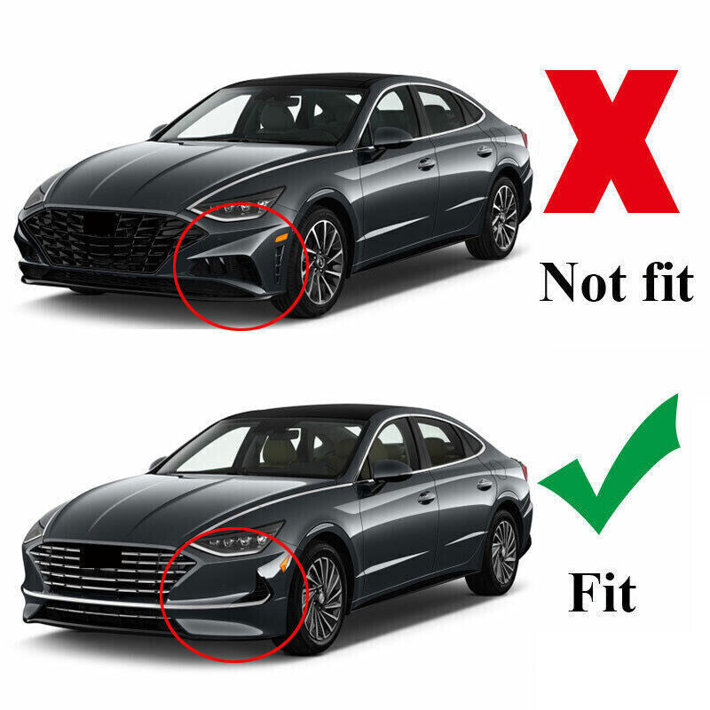 3x for Hyundai Sonata 2020-2023 Carbon Fiber ABS Front Bumper Strip Guard Cover