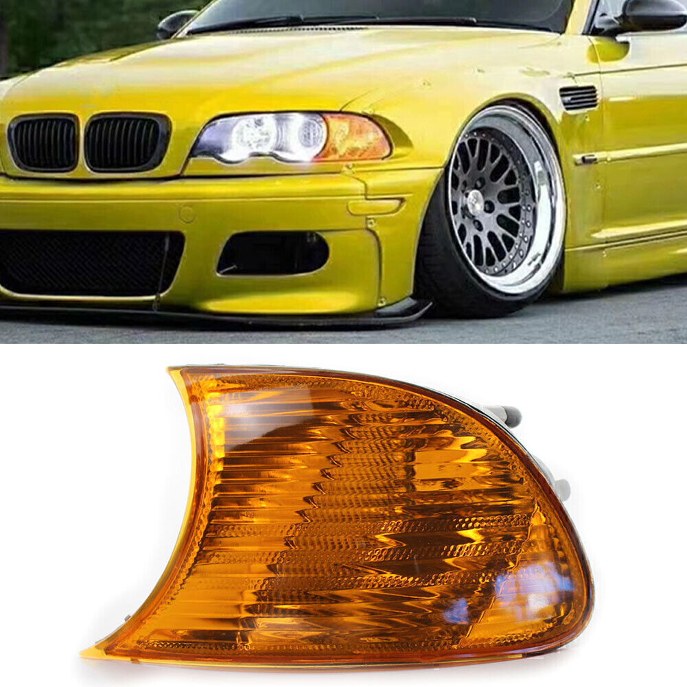 Front Left Turn Signal Light With Yellow Lens for BMW E46 3-Series 2DR 2000-2001