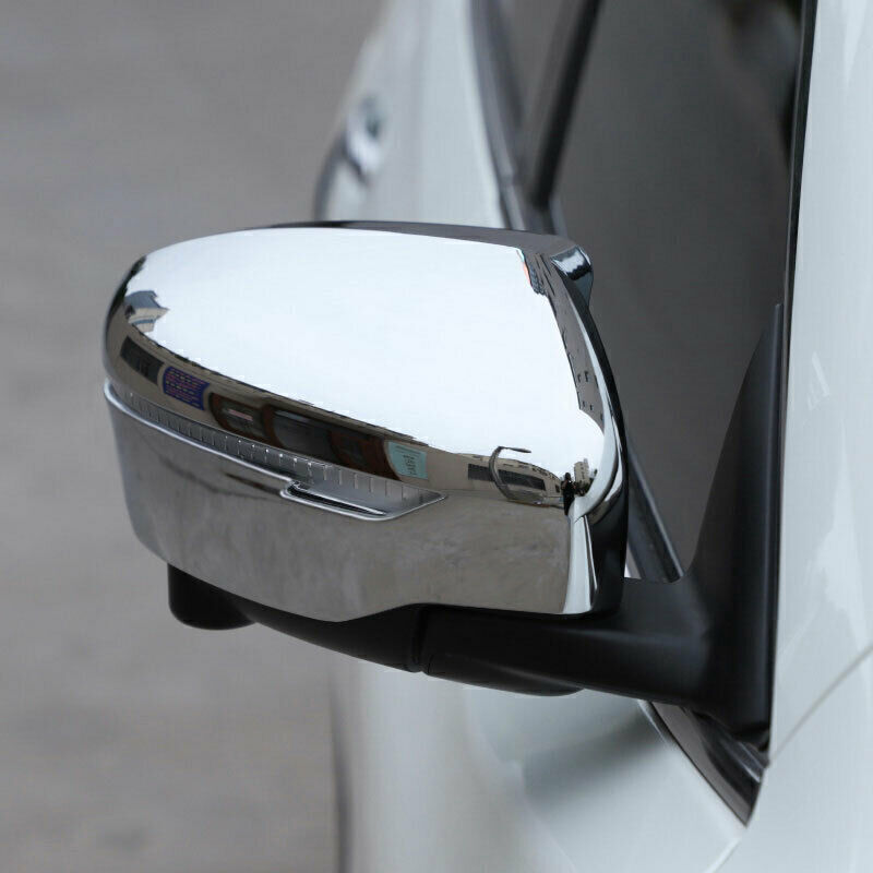 for Nissan Rogue 2014-20 Silver Side Door Rearview Mirror Cover Overlay Cap Trim