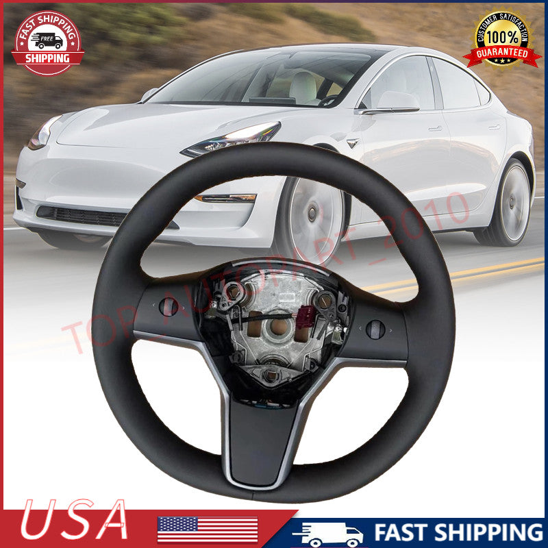 Driver Heated Leather Steering Wheel 1490214-00-B Fit for Tesla for Model 3 Y NEW