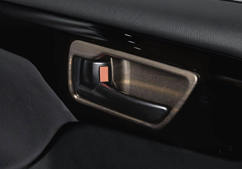 4X Cover Trim Inner Wood Grain Inner Door Bowl for Toyota Highlander 2020-2024