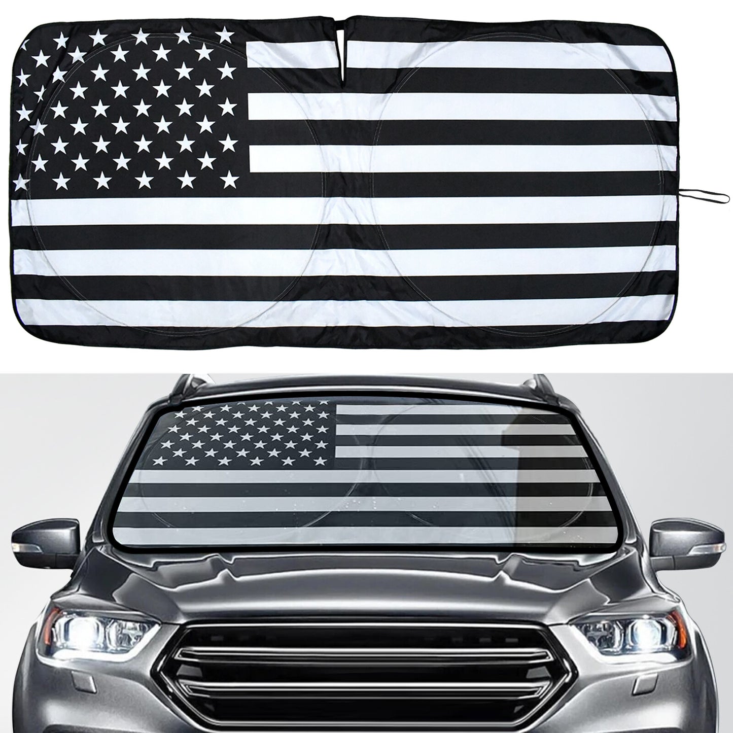 US Flag Car Windshield Sun Shade Reflective UV Shield Cover for Nissan Accessory