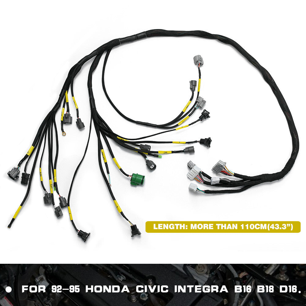 Tucked Engine Wiring Harness OBD1 For 92-95 for Civic Integra B16 B18 D16
