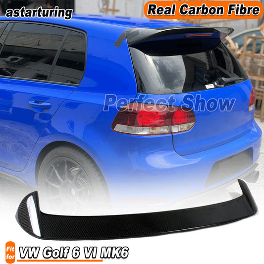 For Volkswagon for VW for Golf 6 MK6 2010-13 REAL Carbon Rear Roof Spoiler Top Wing Lip