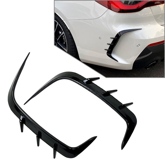 Rear Bumper Splitter Canard Air Vent Trim for BMW 4 Series G22 G23 M-Sport 21-22