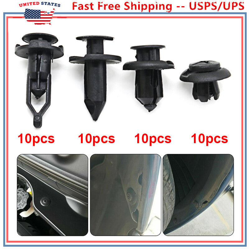40x Car Body Plastic Push Pin Rivet Wheelhouse Liner Fastener Trim Moulding Clip