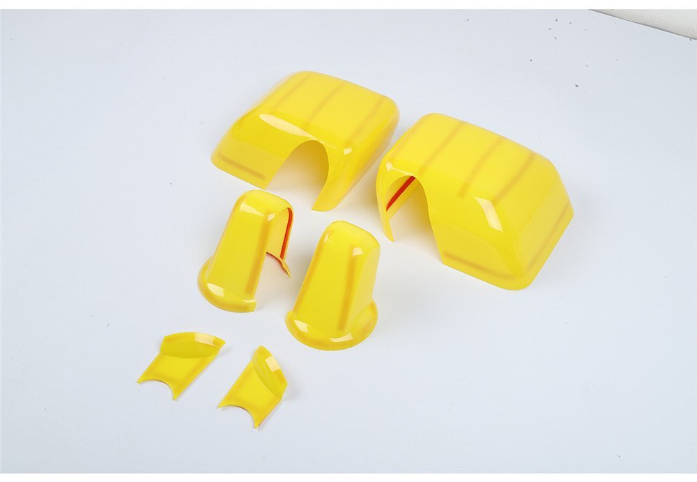 for Jeep for Wrangler JK 2007-2017 Side Rearview Mirror  Base Cover Trim ABS Yellow