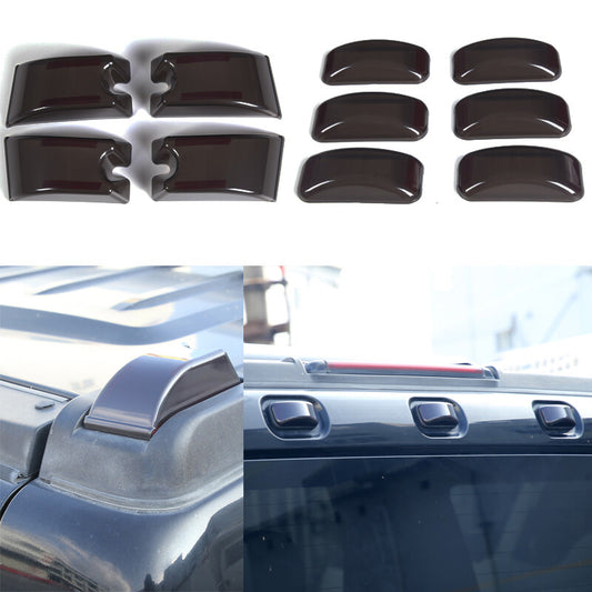 10-Piece Smoked Top Cabin Marker Light Housing Protective Cover for Hummer H2 / SUT 2003 - 2009
