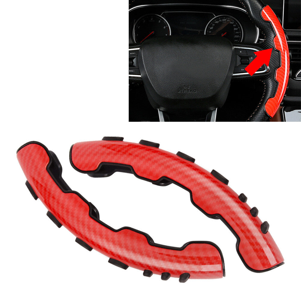 Carbon Fiber Red Steering Wheel Booster Cover for Honda for Civic Accord Non-slip
