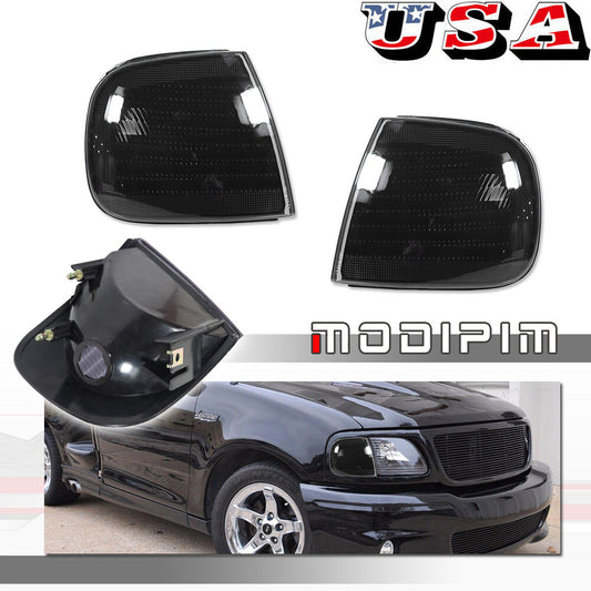Smoked side corner marker turn signal stop lights (pair) for Ford F-Series trucks