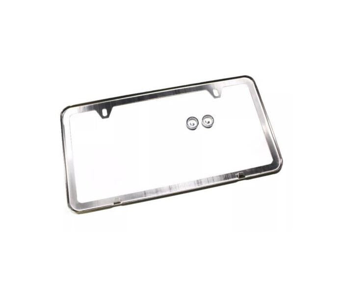 Car license plate frame cover cap rear trunk ultra-thin chrome alloy suitable for Chrysler
