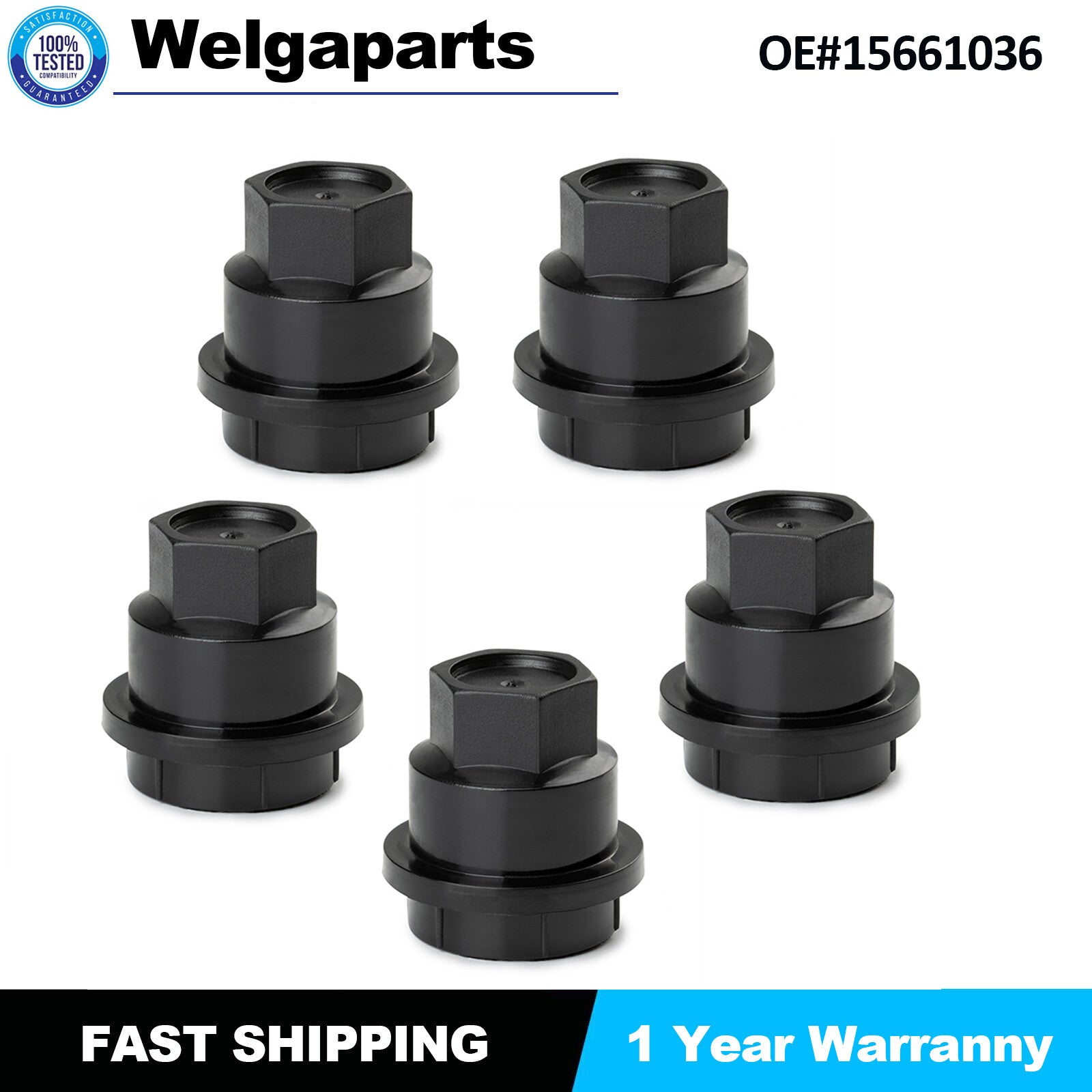 5X Black Lug Nut Cover Cap 15661036 for Chevy Blazer S10 Pickup for GMC Jimmy Sonama