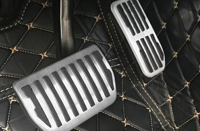 for Range Rover Velar 18-23 Silver Steel Brake Pedal Accelerator Pedal Cover 2X