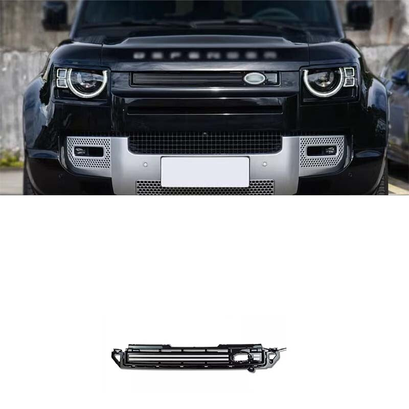 Mesh Grille Led Gloss Black Front Upper for Land Rover for Defender 2020-23 W/light