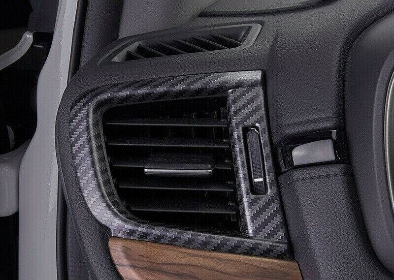 LR AC Air Outlet Vent Cover Trim 2 for Honda CRV 2017-2022 Steel Carbon Fiber