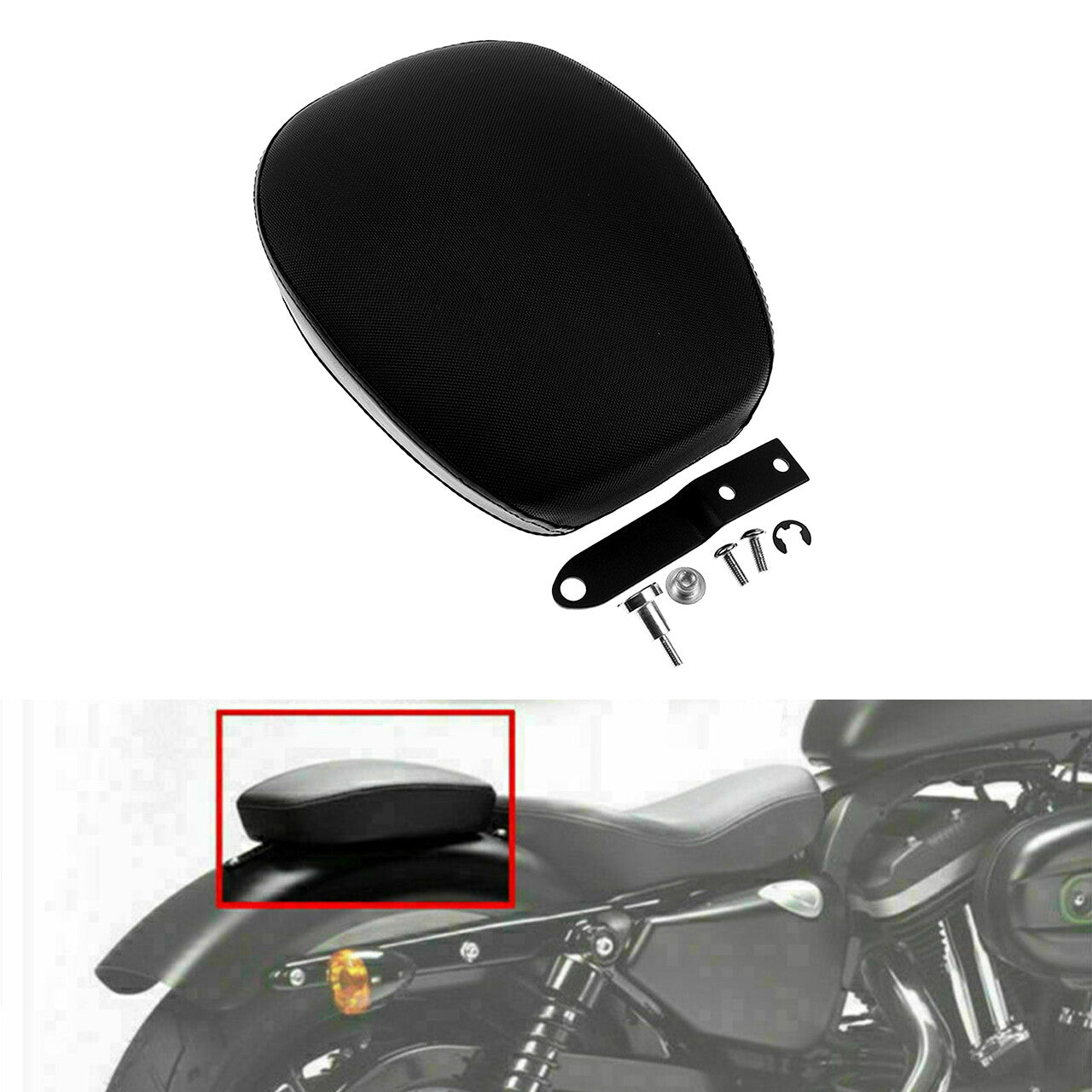 Rear Passenger Pillion for Seat Pad for Harley Sportster 48 1200X 10-15 1200V 12-15