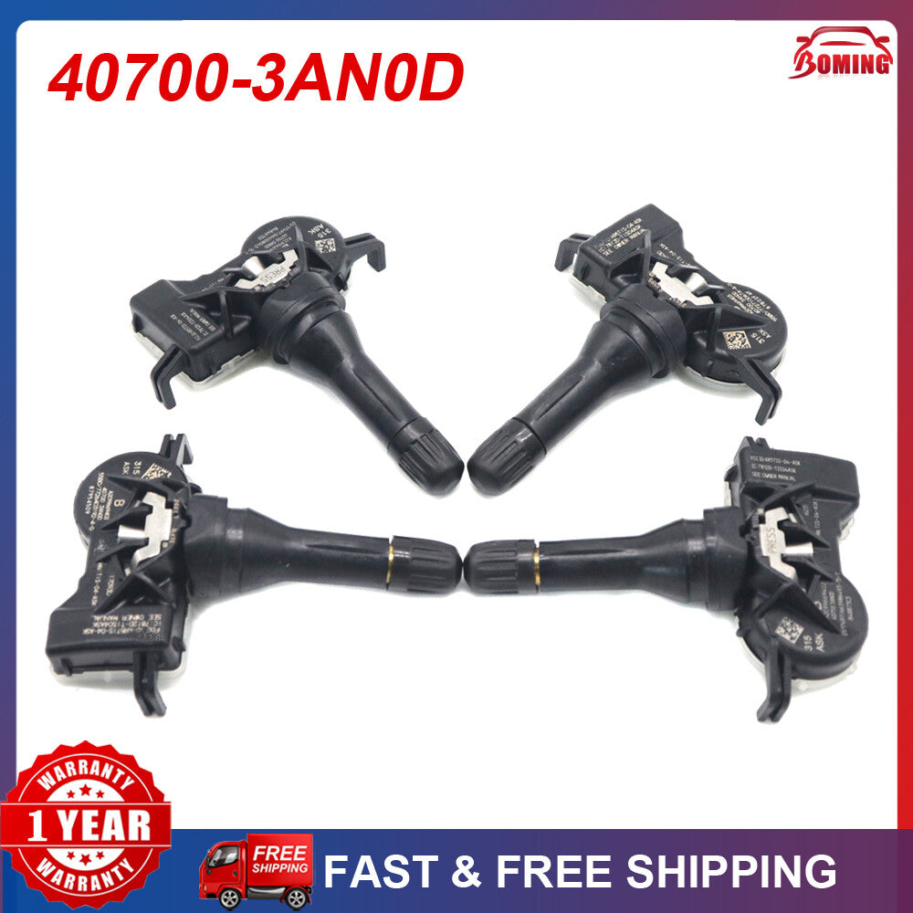 new 4-piece TPMS 40700-3AN0D tire pressure sensors suitable for Nissan NV1500 NV2500 VERSA