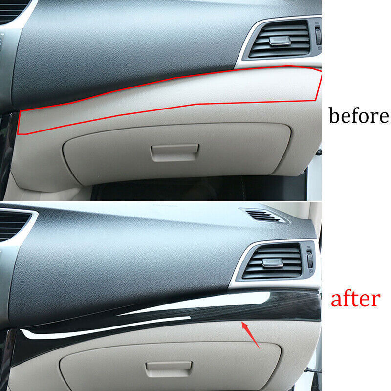 Car Middle Console Dashboard Strip Trim for Nissan Sentra 2013-19 Black Titanium