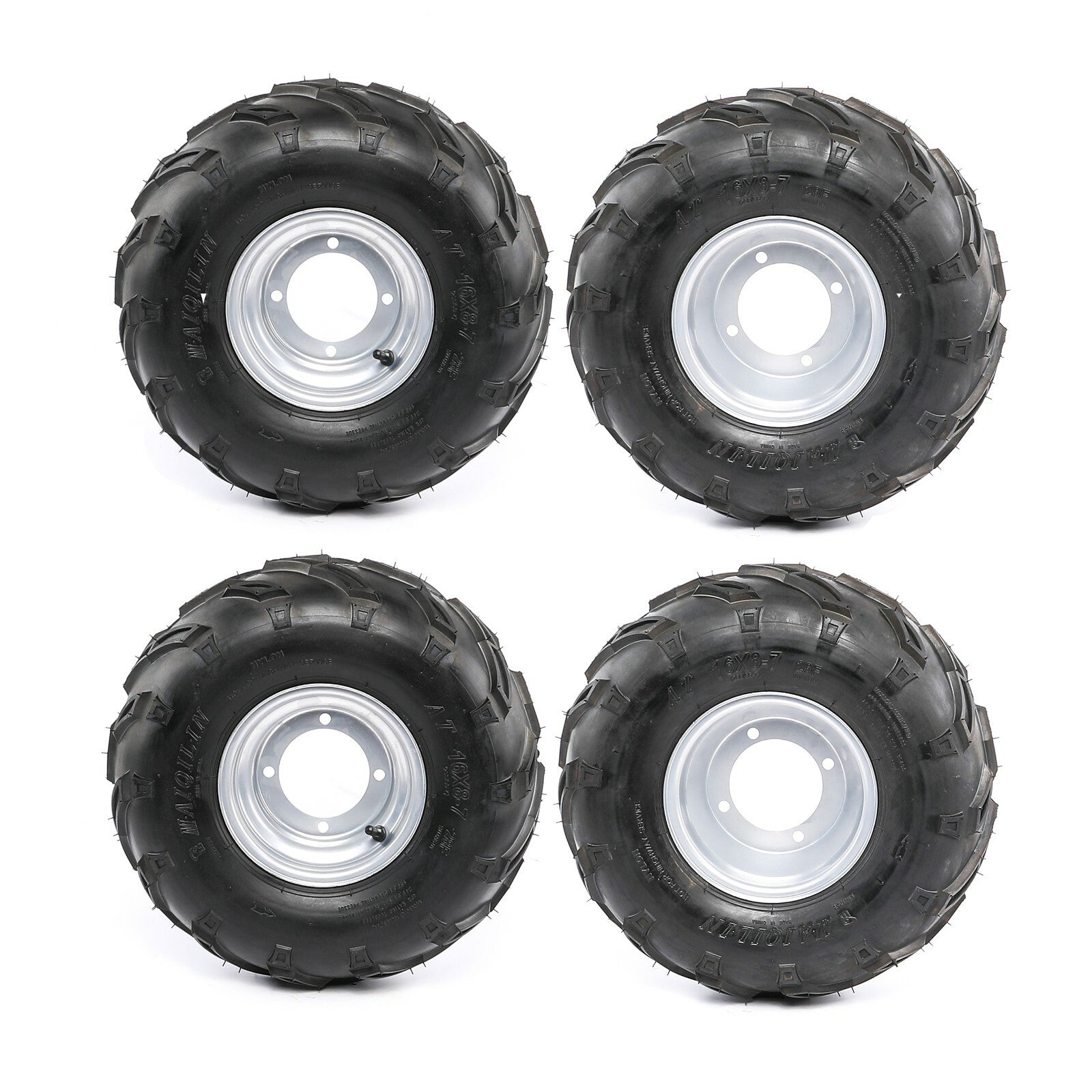 4pc 7 ATV Wheels 16x8-7 Tire Rim 4 Lug 16x8x7 For Taotao Quad 70 90cc 110cc 125