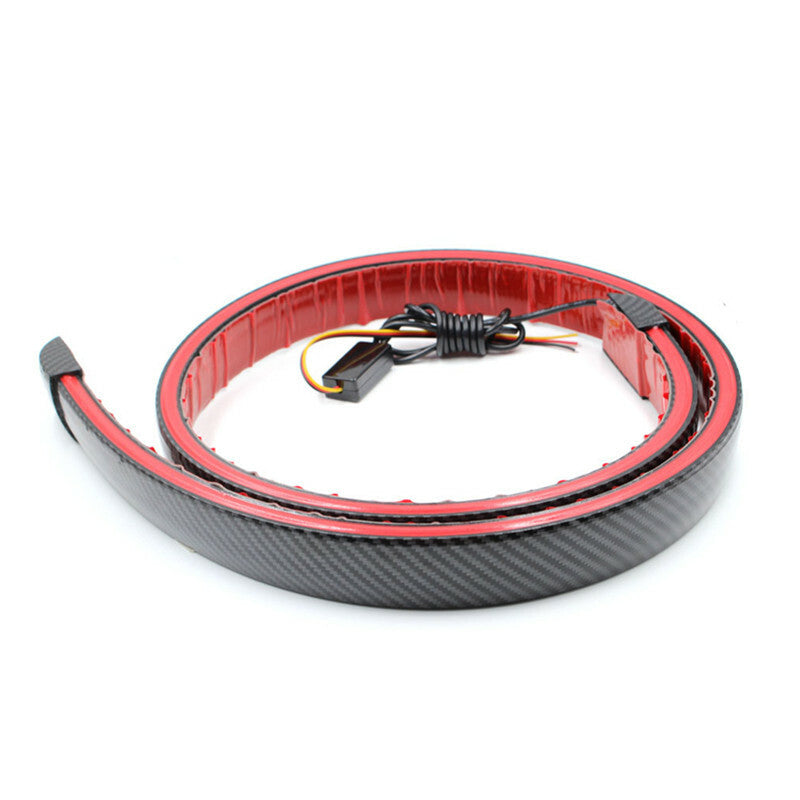 Carbon Fiber Brake Strip High Rear Additional Stop Light Turn Signal Tail Lamp