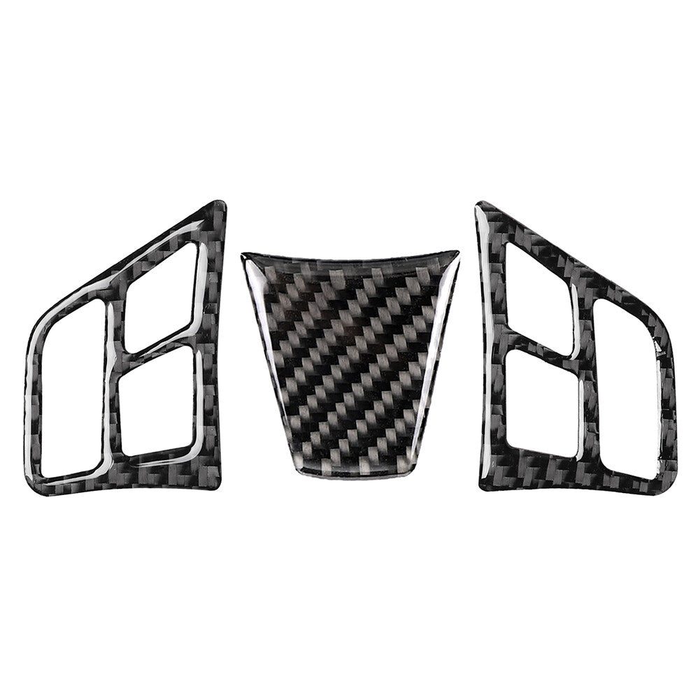 3 Pcs Steering Wheel Cover Trim Fit for BMW 3 Series E90 E91 E92 E93 E95 2005-2012
